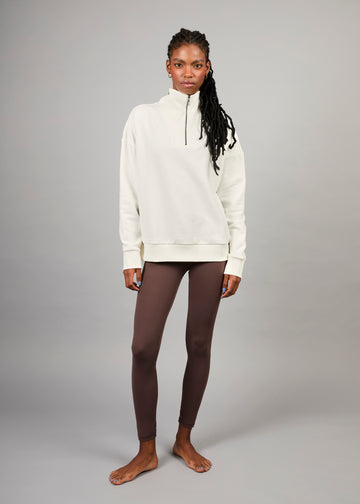 Poleron Half Zip Nott White