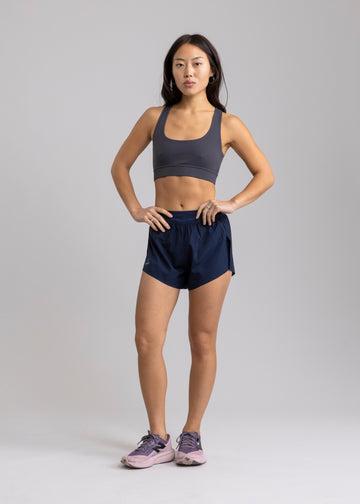 Short de Running Salus Dark Blue con Calzón Interno Incorporado