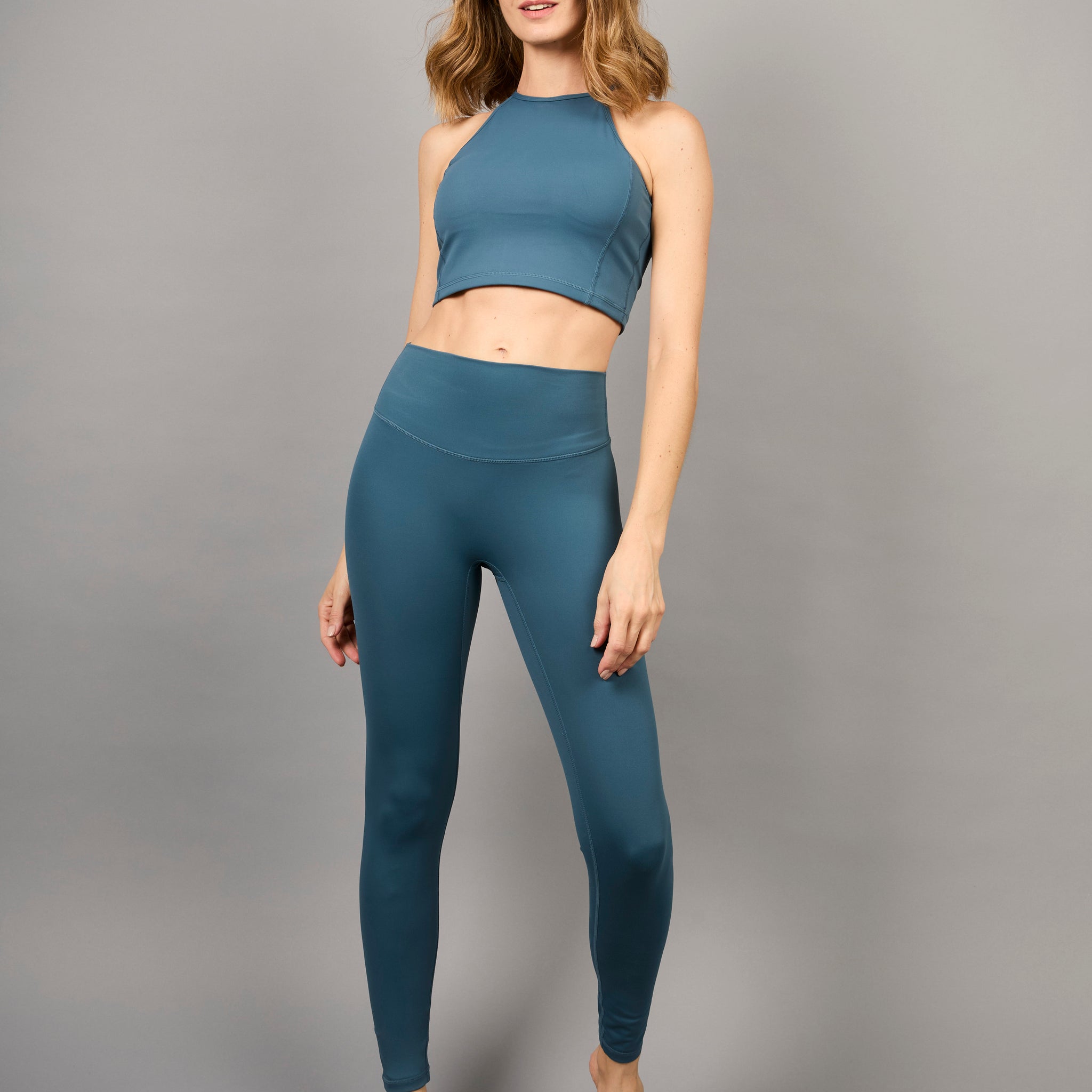 Legging Largo 7/8 Sin Costura Frontal Pax Deep Teal