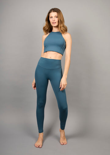 Legging Largo 7/8 Sin Costura Frontal Pax Deep Teal