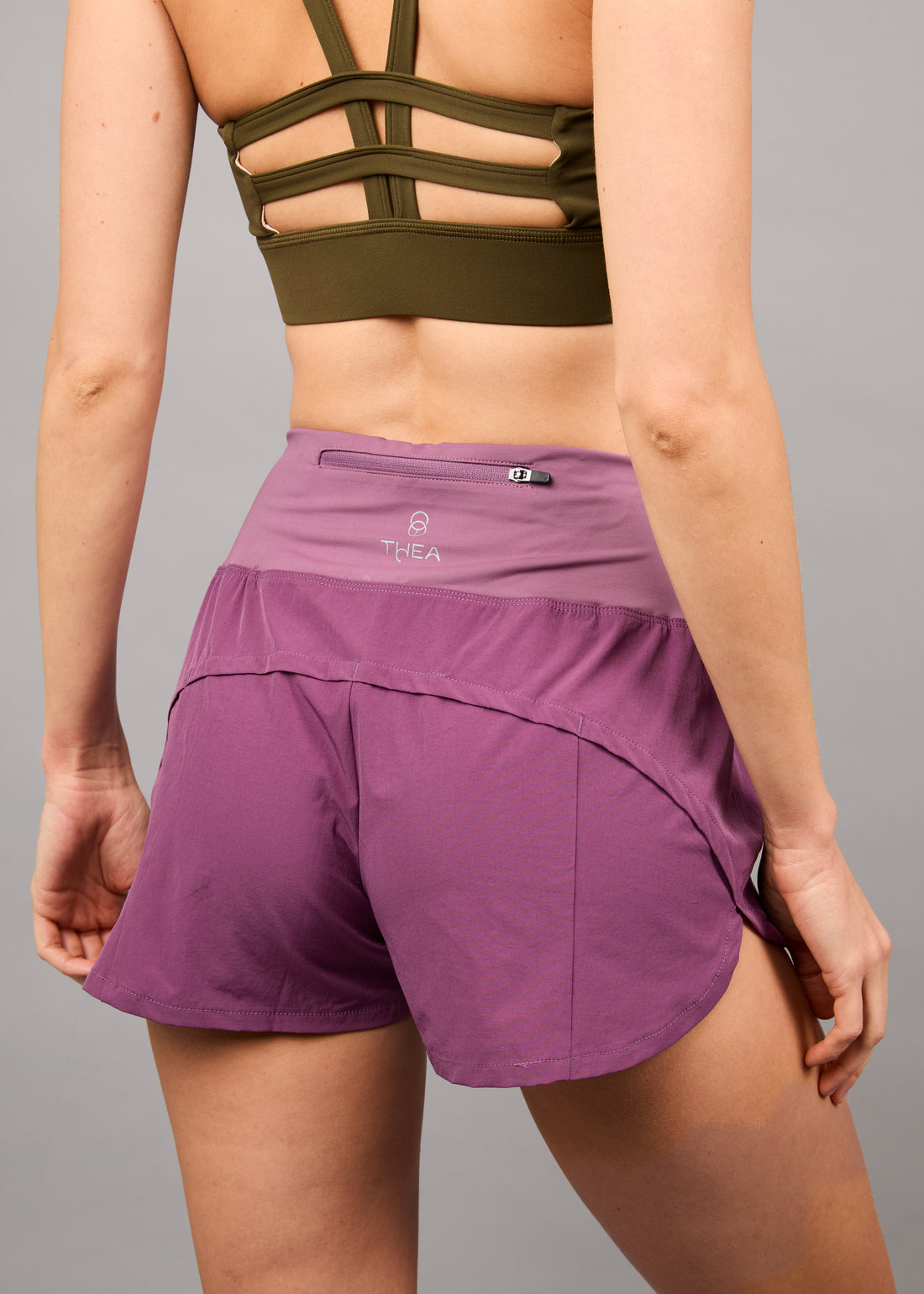 Short Corto Con Pretina Alta Atea Pastel Purple